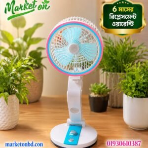LR-2018 USB Rechargeable Folding Fan with LED Light